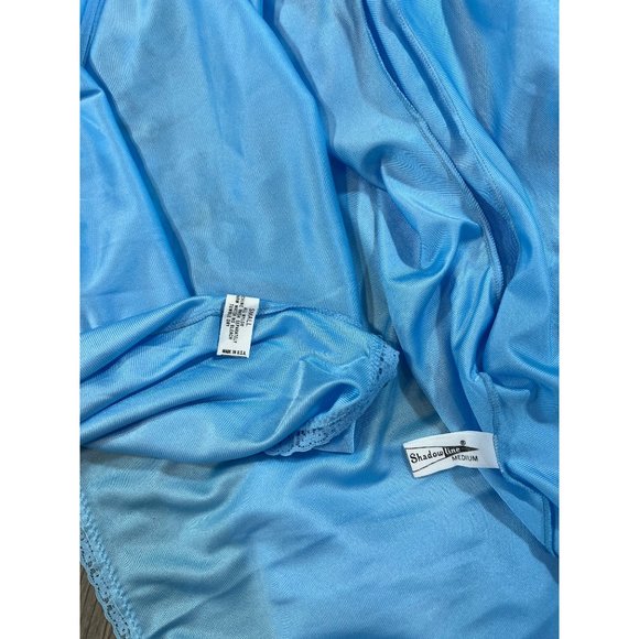 Vintage Shadowline Blue 4 pc Nylon Lace Peignoir Pajama Nightgown Set Size S - M - Picture 8 of 10